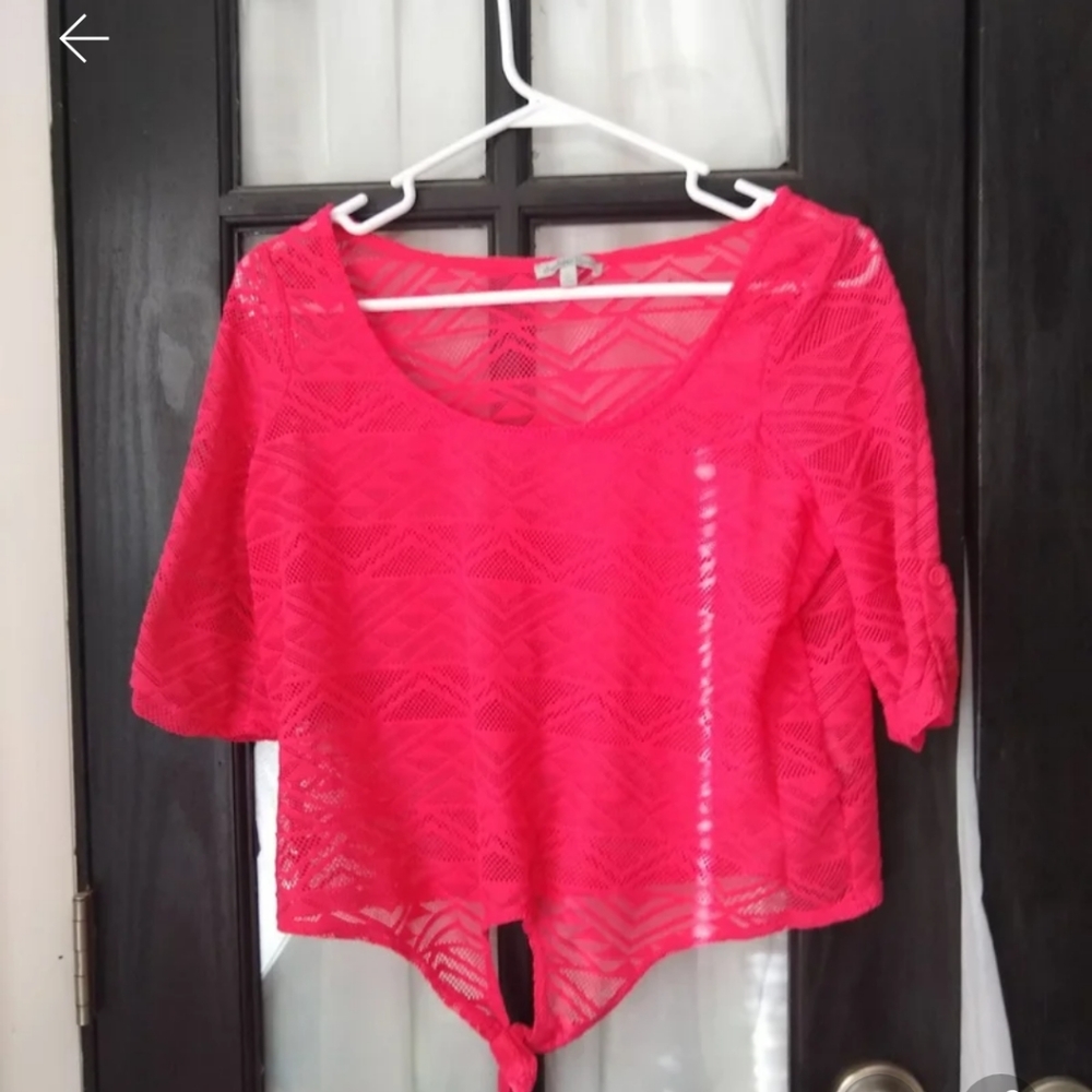 💚SALE Charlotte Russe crop top hot pink L